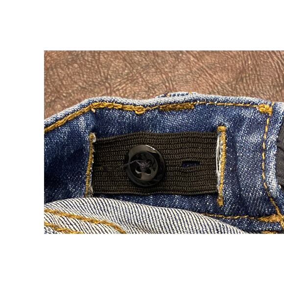 Madewell Maternity High Rise Denim Cutoff Short Elastic Adjustable Waist Size 27 - Picture 3 of 6